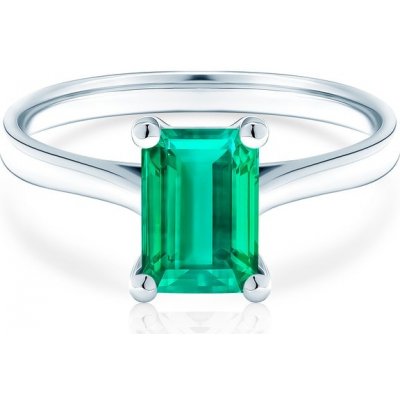 Savicki Zásnubní prsten bílé zlato smaragd ZS24 R1 SZM B – Zboží Mobilmania