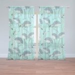 Sablio Záclony Plameňáci: 2ks 150x250cm – Hledejceny.cz