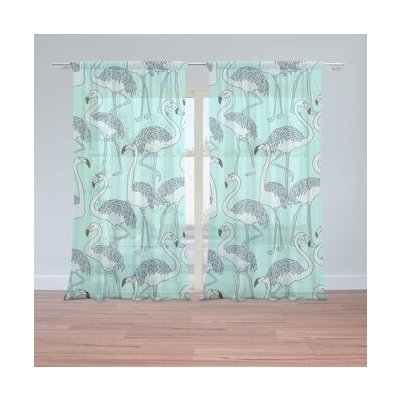 Sablio Záclony Plameňáci: 2ks 150x250cm – Hledejceny.cz