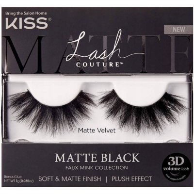 Umělé řasy Kiss Inc Lash Couture-Matte Black – Zboží Mobilmania