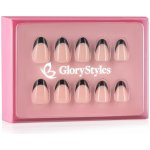 GloryStyles Nalepovací nehty černá francie 30 ks – Zboží Dáma