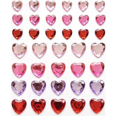 Galeria Papieru Samolepicí dekorační srdíčka - s kamínky, mix červené a růžové, 38 ks – Zbozi.Blesk.cz