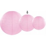Lampion kulatý 25 cm světle růžový – Zboží Dáma