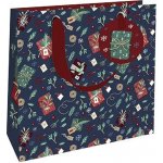 Nekupto Dárková papírová taška luxusní modrá 18 x 16 cm Vánoční dárky – Zboží Dáma