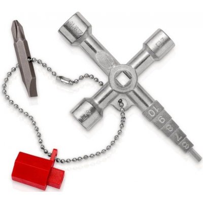 KNIPEX - Univerzální klíč na rozvodné skříně Profi-Key, pro sanitární a domovní techniku, délka ramen: 90mm (001104) – Zbozi.Blesk.cz
