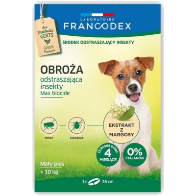 Francodex Obojek proti blechám pro malé psy do 10 kg 35 cm – Zbozi.Blesk.cz