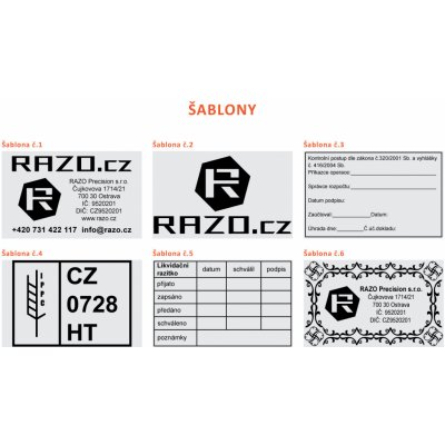 RAZO Štoček do razítka 64 x 40 mm (S-829; S-829D) – Zboží Živě