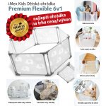 iMex Kids ohrádka Premium W5312 Flexible 6v1 šestihranná šedá – Zboží Dáma