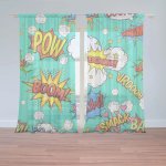 Záclony Komiks: 2 ks - 150x250 cm - Sablio – Hledejceny.cz