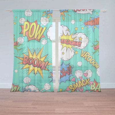 Záclony Komiks: 2 ks - 150x250 cm - Sablio – Hledejceny.cz