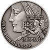 Sportovní medaile Česká mincovna Stříbrná medaile Slavné nevěsty Anna Lucemburská stand 42 g