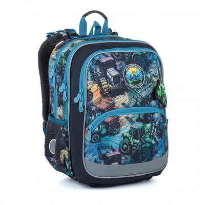Topgal batoh Stavební stroje BAZI 26018 modrá – Zboží Dáma