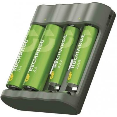 GP Batteries B50449 Nabíječka baterií GP B441+ Recharge +2xAA 2100mAh +2xAAA 800mAh – Zboží Živě