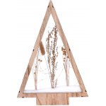 Solight LED dřevěná vánoční dekorace stromek se zasněženými zimními květinami 37 cm - 1 kus – Hledejceny.cz