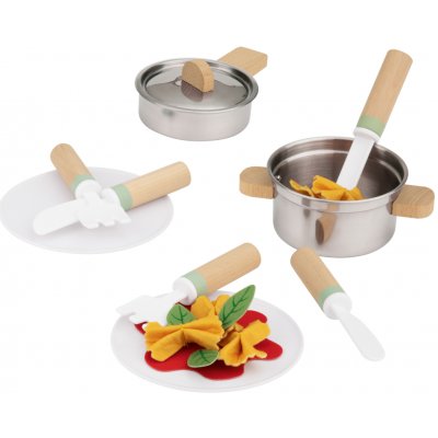 Lupilu Dřevěná sada nádobí a pomůcek do kuchyně (sada na vaření) – Zbozi.Blesk.cz