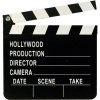 Svatební dekorace Rekvizita do fotokoutku Hollywood filmová klapka 17 x 20 cm