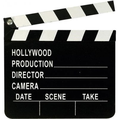 Rekvizita do fotokoutku Hollywood filmová klapka 17 x 20 cm – Zboží Mobilmania