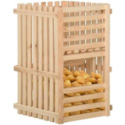 VidaXL Bedna na brambory 50 x 50 x 80 cm masivní borové dřevo