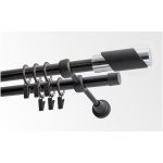 GARNÝŽE-HEBR Garnýž Paris bílá dvojitá 340 cm – Zboží Mobilmania