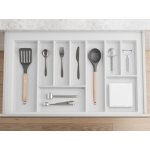 In-Design Příborník Stripes 490 mm bílý - různé šířky Šířka příborníku (mm): 690 - 750 – Zboží Mobilmania