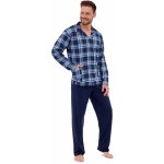 Cornette 114/72 pánské pyžamo dlouhé propínací modré – Zboží Dáma