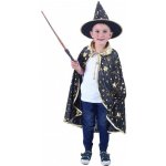 plášť černý s kloboukem čaroděj/ Halloween – Zboží Dáma