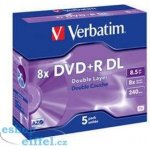Verbatim DVD+R DL, 8,5GB 8x, AZO, jewel, 5ks (43541) – Zboží Mobilmania