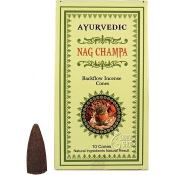 Ayurvedic Nag Champa indické vonné františky tekoucí dým 10 ks