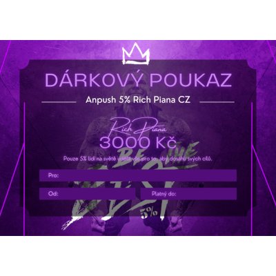 DÁRKOVÝ POUKAZ 5% Poukaz hodnota: Jiná hodnota - poznámky – Hledejceny.cz