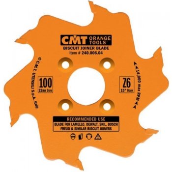 CMT Kotouč lamelovací pro lamelové spoje D100x3,96 d22 Z6 HM střídavý zub