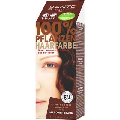 Sante-Naturkosmetik Coloration100% rostlinná barva na vlasy v prášku Kaštanově hnědá 100 g – Zboží Dáma
