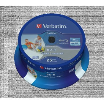 Verbatim BD-R SL 25GB 6x, printable, spindle, 25ks (43811)