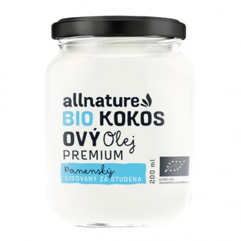 Allnature BIO kokosový olej Premium 0,25 l