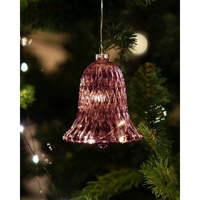 SIRIUS LED skleněný zvonek vínový 9 cm – Hledejceny.cz