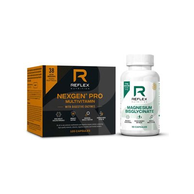 Reflex Nutrition Nexgen PRO + Digestive Enzymes 120 kapslí + Albion Magnesium 90 kapslí – Hledejceny.cz