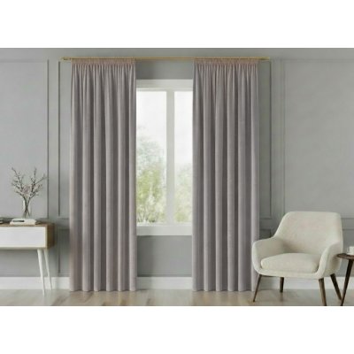 Dekorační závěs s řasící páskou VELVINO 140 cm x 250 nebo 260 cm color 005 světle šedá (cena za 1 kus) MyBestHome Rozměr: 140x250 cm – Zboží Dáma