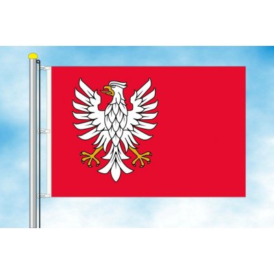 LIBEA, s.r.o. Mazovské vojvodství vlajka Rozměr: 30×45 cm, Uchycení: Karabiny na stožár – Hledejceny.cz