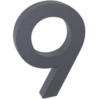 Domovní číslo - 9, ANTRACIT 3D, 100 mm RICHTER CZECH RN.100LV.9.AL.AM.3D – Zbozi.Blesk.cz
