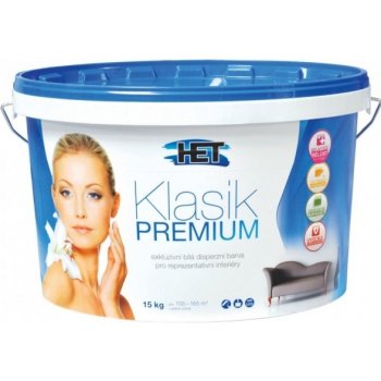 Het Klasik Premium, malířská disperzní barva, otěruvzdorná, nejvyšší bělost, 15 kg