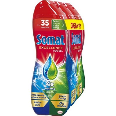 Somat Excellence Duo gel do myčky proti mastnotě 105 dávek 1890 ml
