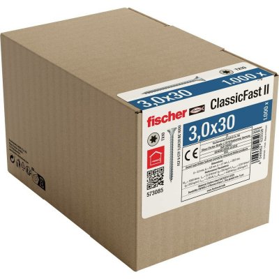 Fischer 573085 šrouby do dřevotřísky 30 mm TX 1000 ks – Hledejceny.cz