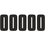 Samolepicí O černá samolepící vinylová fólie velikost znaku 200 mm – Sleviste.cz