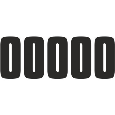 Samolepicí O černá samolepící vinylová fólie velikost znaku 200 mm – Sleviste.cz