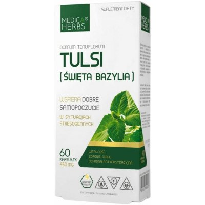 Medica Herbs Tulsi Bazalka posvátná 450 mg 60 kapslí – Hledejceny.cz