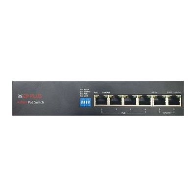 CP PLUS CP-ANW-HP4H2-6 Čtyřportový 10/100 Mbps PoE switch s 2x 100 Mbps uplinkem