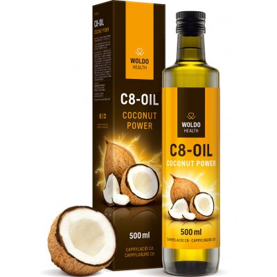 WoldoHealth® Kokosový olej C8 0,5 l