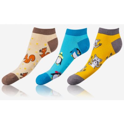 Bellinda Sada tří párů barevných vzorovaných ponožek CRAZY IN-SHOE SOCKS 3x