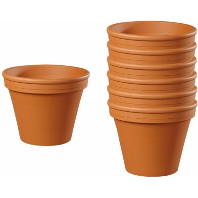 NOHEL GARDEN Květináč Klasik 6/7cm x 6cm, 6ks, terakota – Zboží Dáma