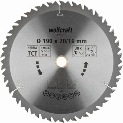 Wolfcraft 6735000 Průměr: 190 mm Počet zubů (na palec): 30 – Zboží Mobilmania