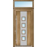 OknaDvereNaMiru.cz Vchodové dveře INOX 1832 + Nadsvětlík bílá 100 x 220 cm – Hledejceny.cz